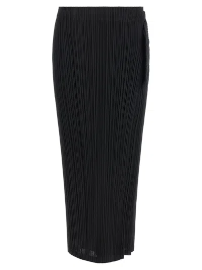 Issey Miyake Pleats Please  'facade' Pants In Black