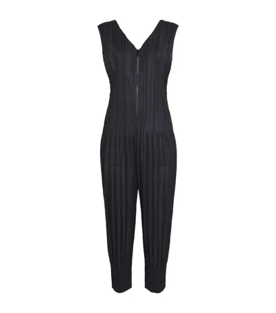 Issey Miyake Pleats Please  Fluffy Basics Jumpsuit In Black