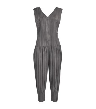 Issey Miyake Pleats Please  Fluffy Basics Jumpsuit In Gray
