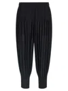 Issey Miyake Smooth Coat Trousers In Black