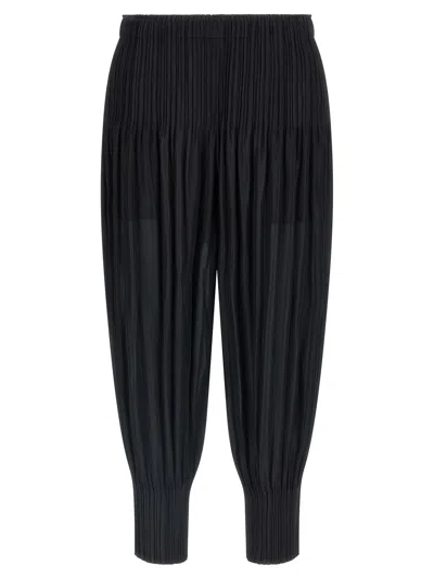 Issey Miyake Pleats Please  'fluffy Basics' Pants In Black