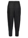 Issey Miyake Fluffy Pleats Please Black Trousers In Black