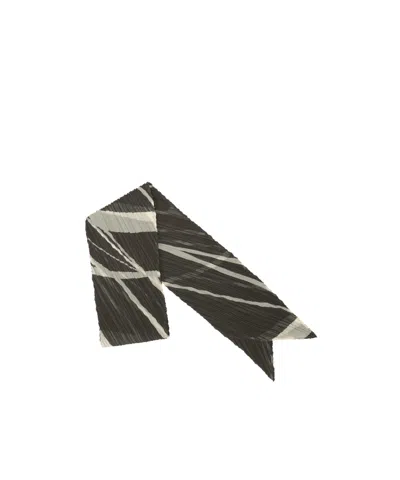 Issey Miyake Pleats Please   Fold Line Scarf  Stole In Gray