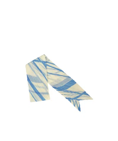Issey Miyake Pleats Please   Fold Line Scarf  Stole In Blue