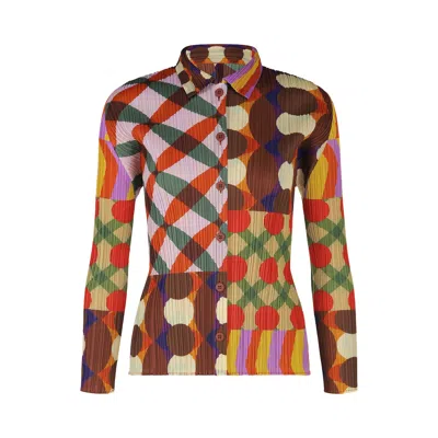 Pre-owned Issey Miyake Pleats Please  Harmony Shirt 'pink' | Women's Size 3