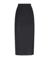 Issey Miyake High-waisted Pleated Midi Skirt In Black