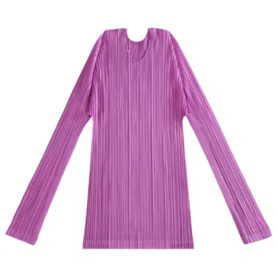 Pre-owned Issey Miyake Pleats Please  January Shirt 'purple' | Women's Size 3