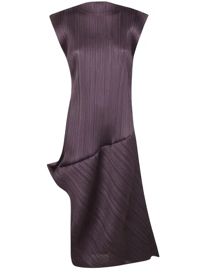 Issey Miyake Pleats Please  "leap" Dress Clothing In Purple
