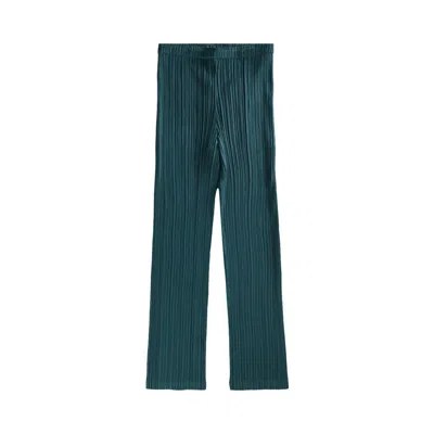 Pre-owned Issey Miyake Pleats Please  Mc January Pants 'blue Green' | Women's Size 3