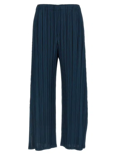 Issey Miyake Pleats Please  'mellow Pleats' Pants In Blue