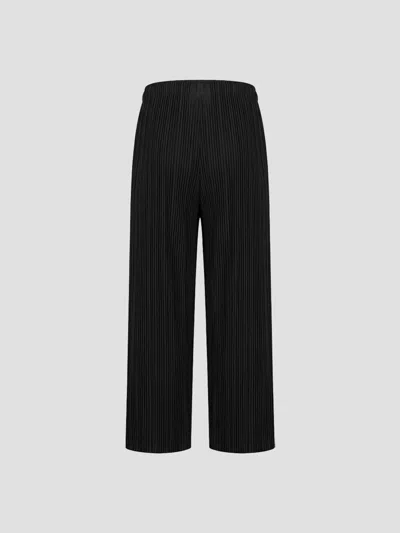 Issey Miyake Pleats Please  Mini Pleated Trousers In Black