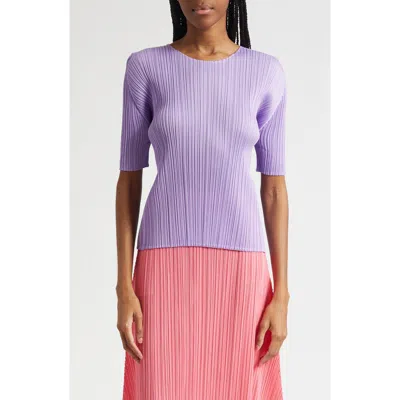 Issey Miyake Pleats Please  Monthly Colors April Pleated Top In Purple