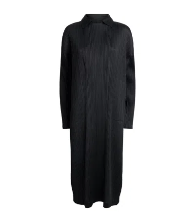Issey Miyake Pleats Please  Monthly Colors February Coat In Black