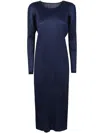 Issey Miyake Monthly Colors February Midi Dress In Blue