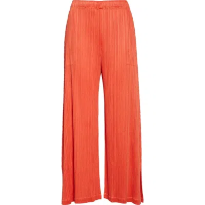ISSEY MIYAKE PLEATS PLEASE ISSEY MIYAKE MONTHLY COLORS FEBRUARY PLEATED CROP WIDE LEG PANTS