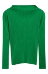 Issey Miyake Pleats Please  Monthly Colors February Pleated Top In Green