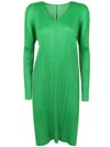 Issey Miyake Monthly Colors February Midi Dress In Green