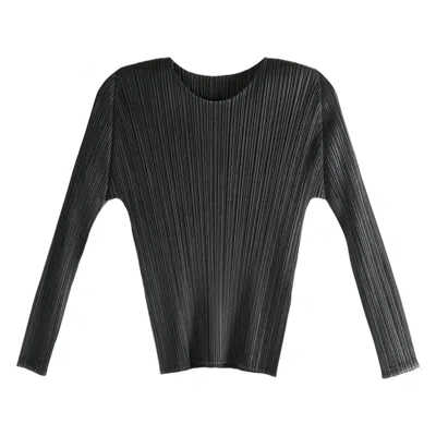 Pre-owned Issey Miyake Pleats Please  Monthly Colors February Shirt 'grey' | Women's Size 3 In Gray