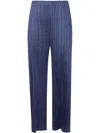 Issey Miyake February Pleated Pants In Blue