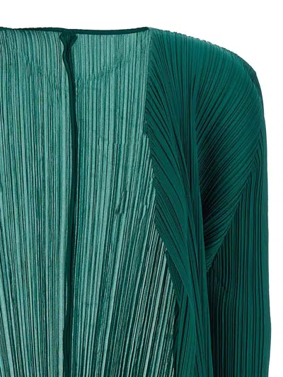 Issey Miyake Pleats Please  Monthly Colors: January Cardigan In Green