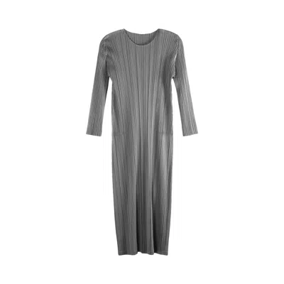 Pre-owned Issey Miyake Pleats Please  Monthly Colors January Dress 'grey' | Women's Size 2 In Gray
