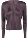 Issey Miyake Pleats Please  "monthly Colors: July" Cardigan Clothing In Purple