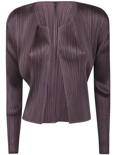 Issey Miyake Pleats Please  "monthly Colors: July" Cardigan Clothing In Purple
