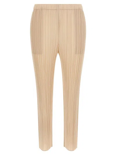 Issey Miyake Pleats Please  'monthly Colors: July' Pants In Brown