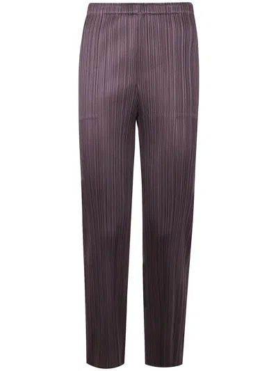 Issey Miyake Pleats Please  "monthly Colors: July" Pants Clothing In Brown