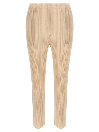 Issey Miyake Pleats Please  'monthly Colors: July' Pants In Neutral