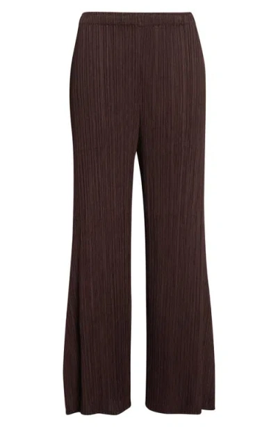 Issey Miyake Pleats Please  Monthly Colors July Pleated Pants In Brown