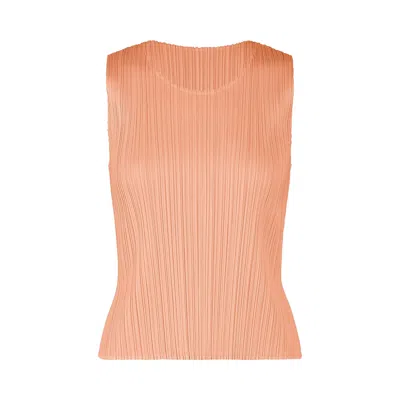 Pre-owned Issey Miyake Pleats Please  Monthly Colors July Shirt 'pale Orange' | Women's Size Onesize