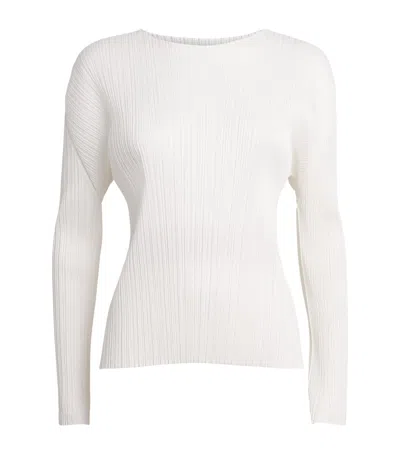 Issey Miyake Pleats Please  Monthly Colors Long-sleeve T-shirt In White
