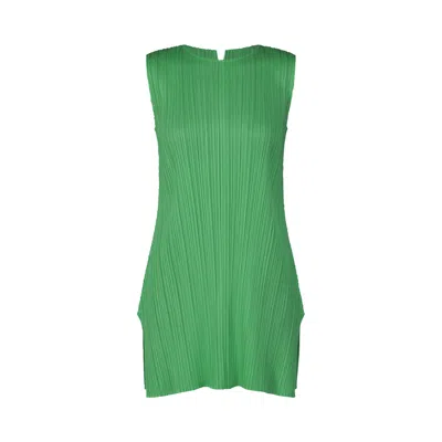 Pre-owned Issey Miyake Pleats Please  Monthly Colors March Dress 'grass Green' | Women's Size 3