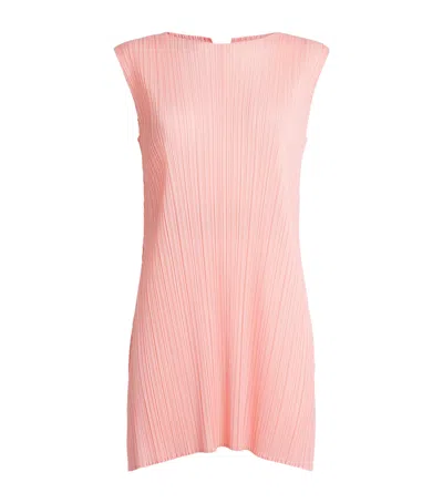 Issey Miyake Pleats Please  Monthly Colors March Mini Dress In Pink