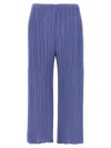 Issey Miyake March Pleated Wide Leg Trousers In Blue