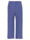 Issey Miyake March Pleated Wide Leg Trousers In Blue