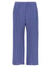 Issey Miyake March Pleated Wide Leg Trousers In Blue