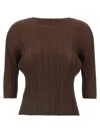 Issey Miyake Brown Monthly Colors March Top In Brown