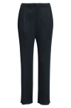 Issey Miyake Pleats Please  Monthly Colors November Pleated Pants In Black
