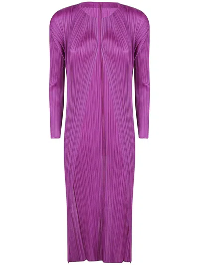 Issey Miyake Pleats Please  "monthly Colors: September" Coat Clothing In Purple