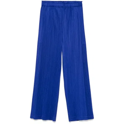 Issey Miyake Pleated Trousers In Blue