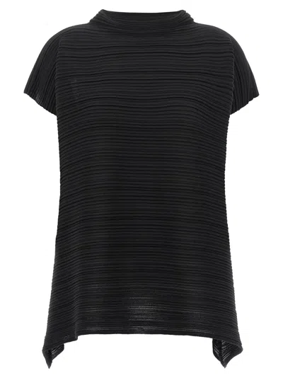 Issey Miyake Pleats Please  Paper Bounce Blouse In Black