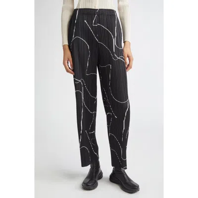 Issey Miyake Pleats Please  Pause Pleated Pants In Black