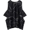 Issey Miyake Printed Pause Blouse In Black