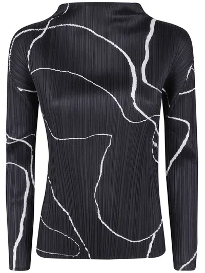 Issey Miyake Pleats Please  "pause" Shirt Clothing In Black