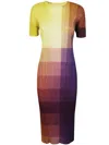 Issey Miyake Multicolor Photon Maxi Dress In Yellow
