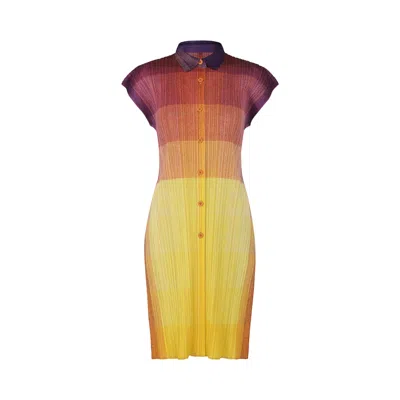 Pre-owned Issey Miyake Pleats Please  Photon Shirt 'yellow' | Women's Size 3