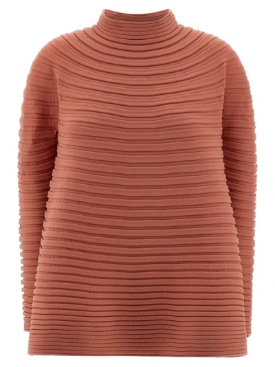 Issey Miyake Pleats Please  'bounce Knit' Top In Pink