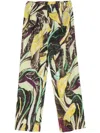 Issey Miyake Pleats Please  Pleated Cropped Trousers